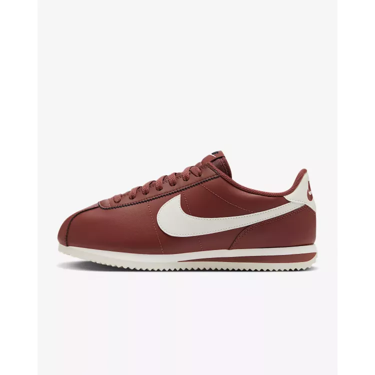 Nike Cortez Cuir "Rouge Sépia/Noir/Voile"
