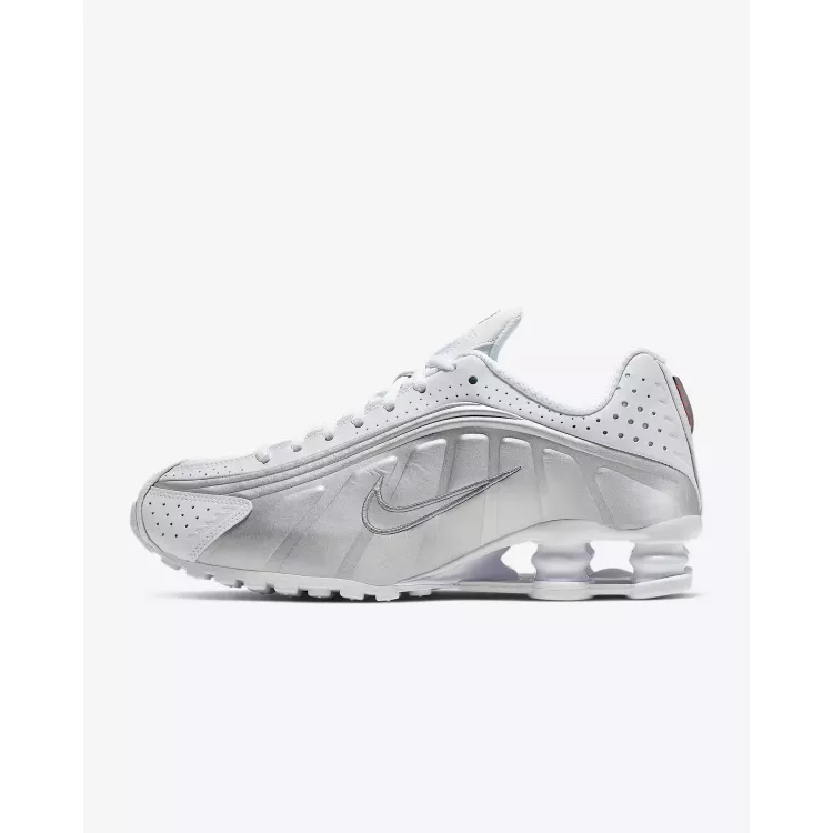 Nike Shox R4 Blanc/Metallic Silver Nike Shox R4 Blanc/Metallic Silver