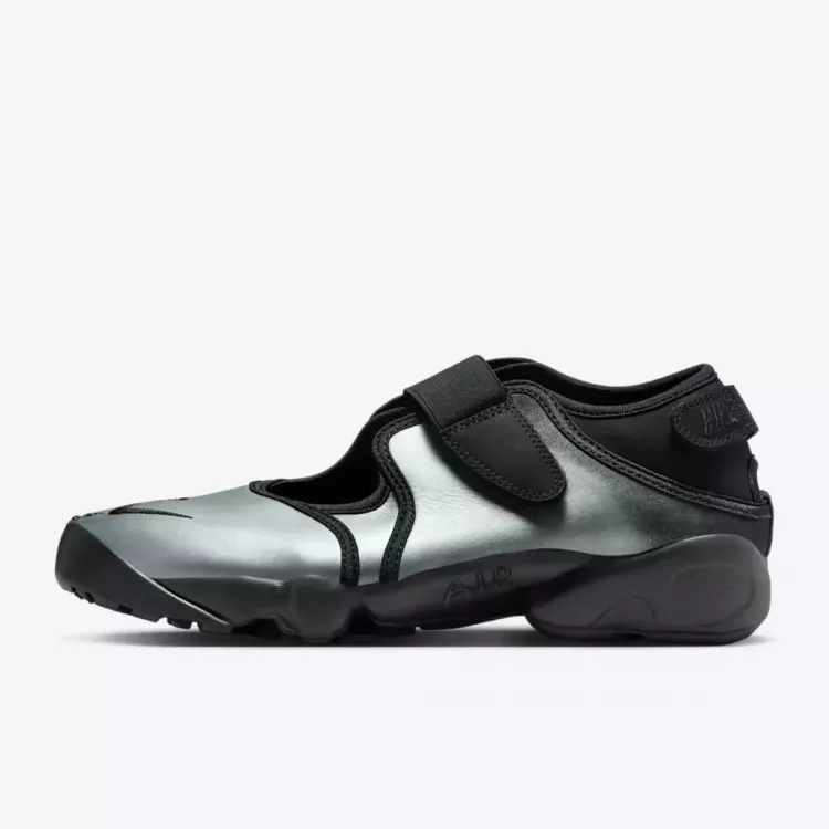 Nike Air Rift Leather Metallic Silver and Black