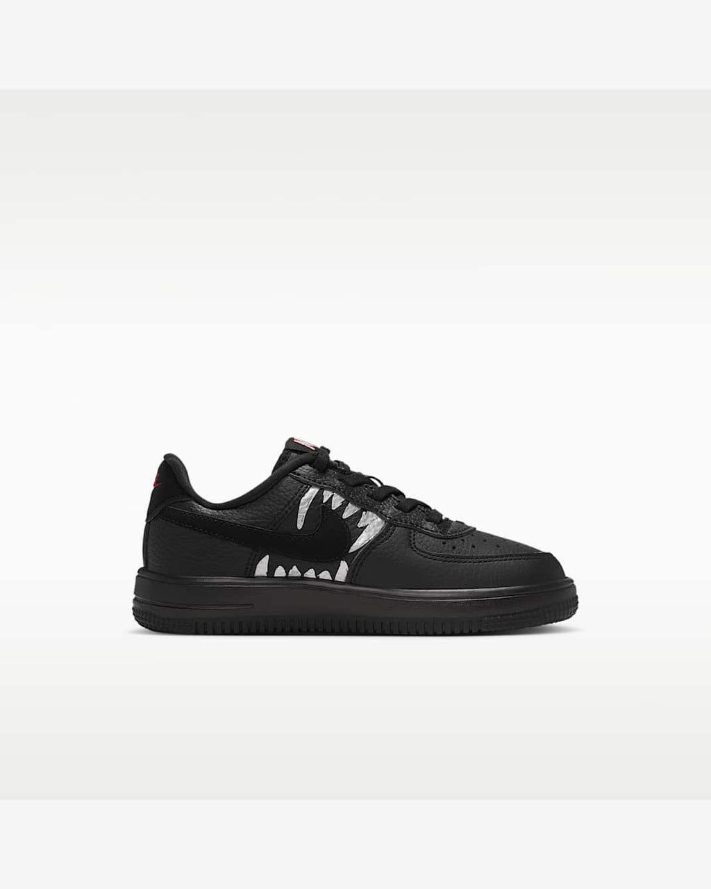 Nike Force 1 Low LV8 EasyOn enfant – Noir / Rouge / Argent métallisé – vue 3